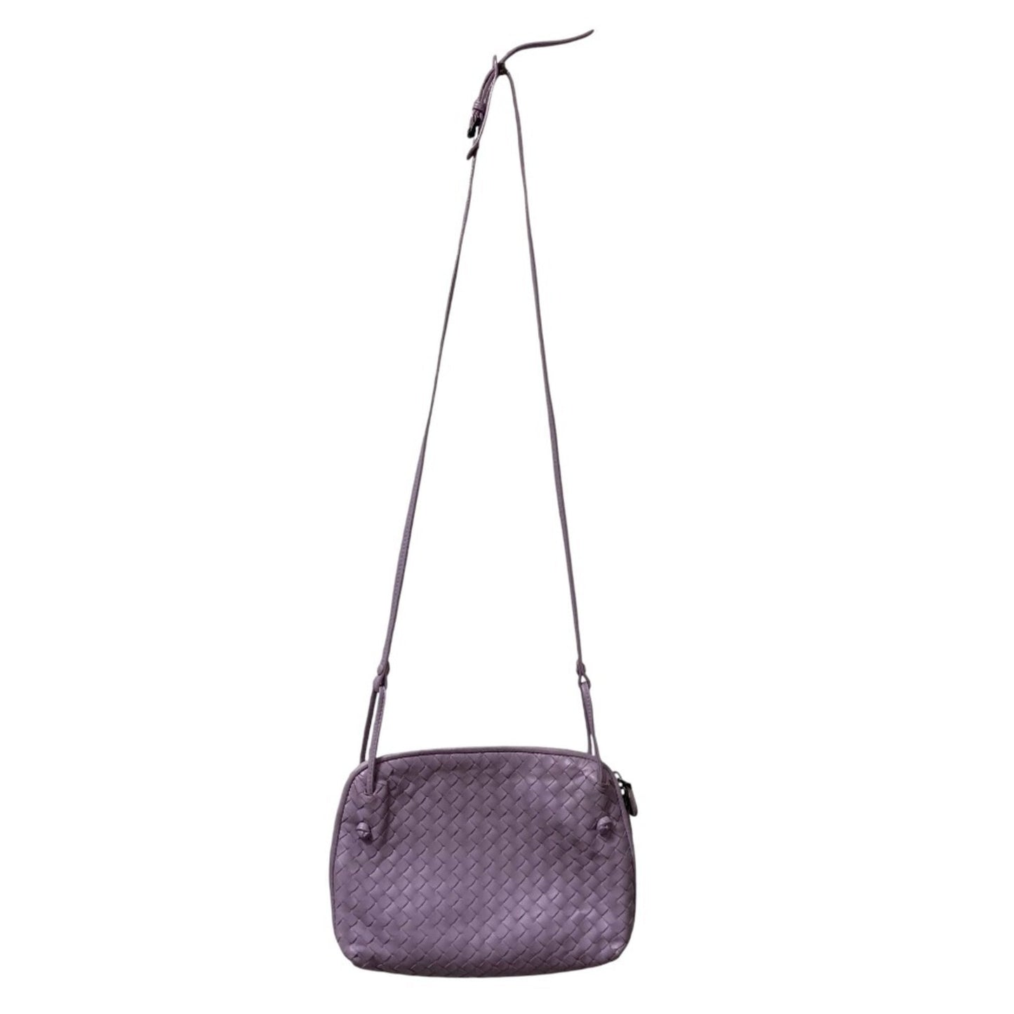 BOTTEGA VENETA Nodini Nappa Intrecciato Shoulder Bag/Crossbody Bag in Light Purple for Women