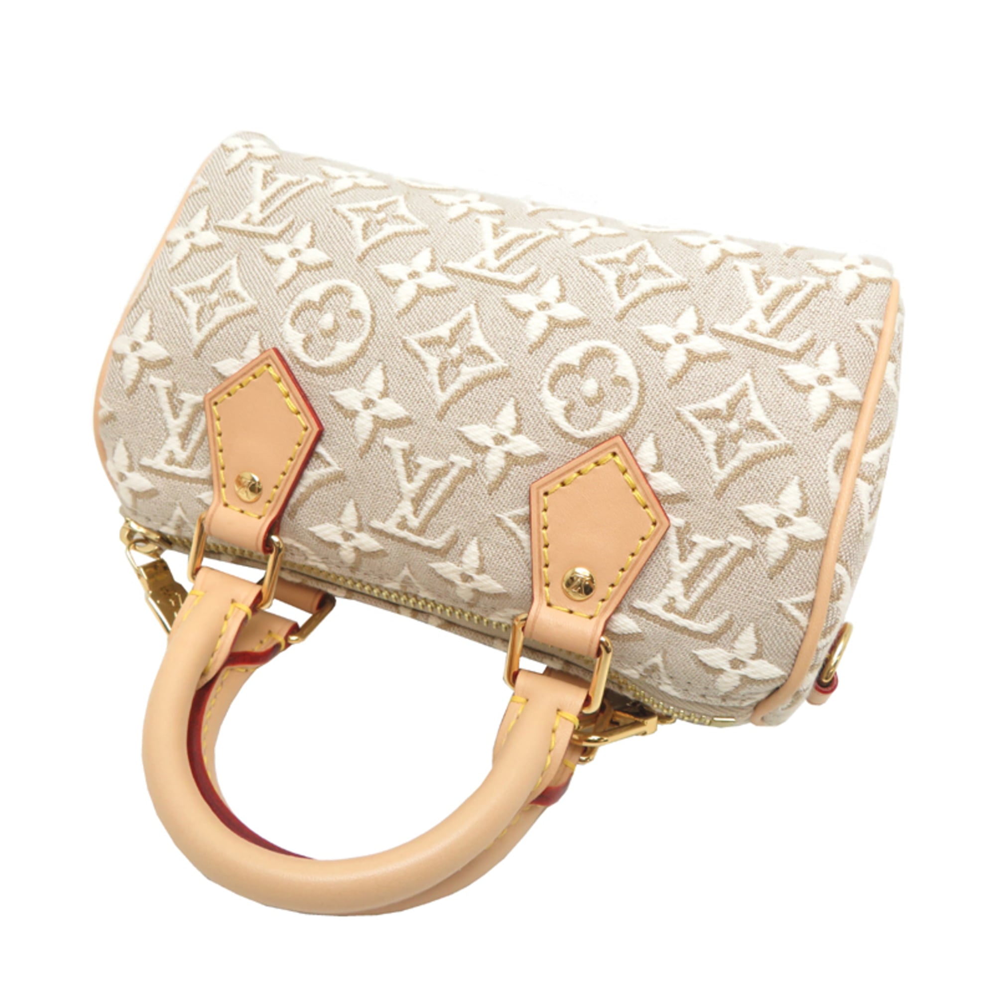 Louis Vuitton Nano Speedy Women's Shoulder Bag M28502 Jacquard Textile Monogram Emblem Poplar — New - Store Return