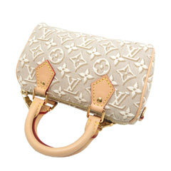 Louis Vuitton Nano Speedy Women's Shoulder Bag M28502 Jacquard Textile Monogram Emblem Poplar — New - Store Return