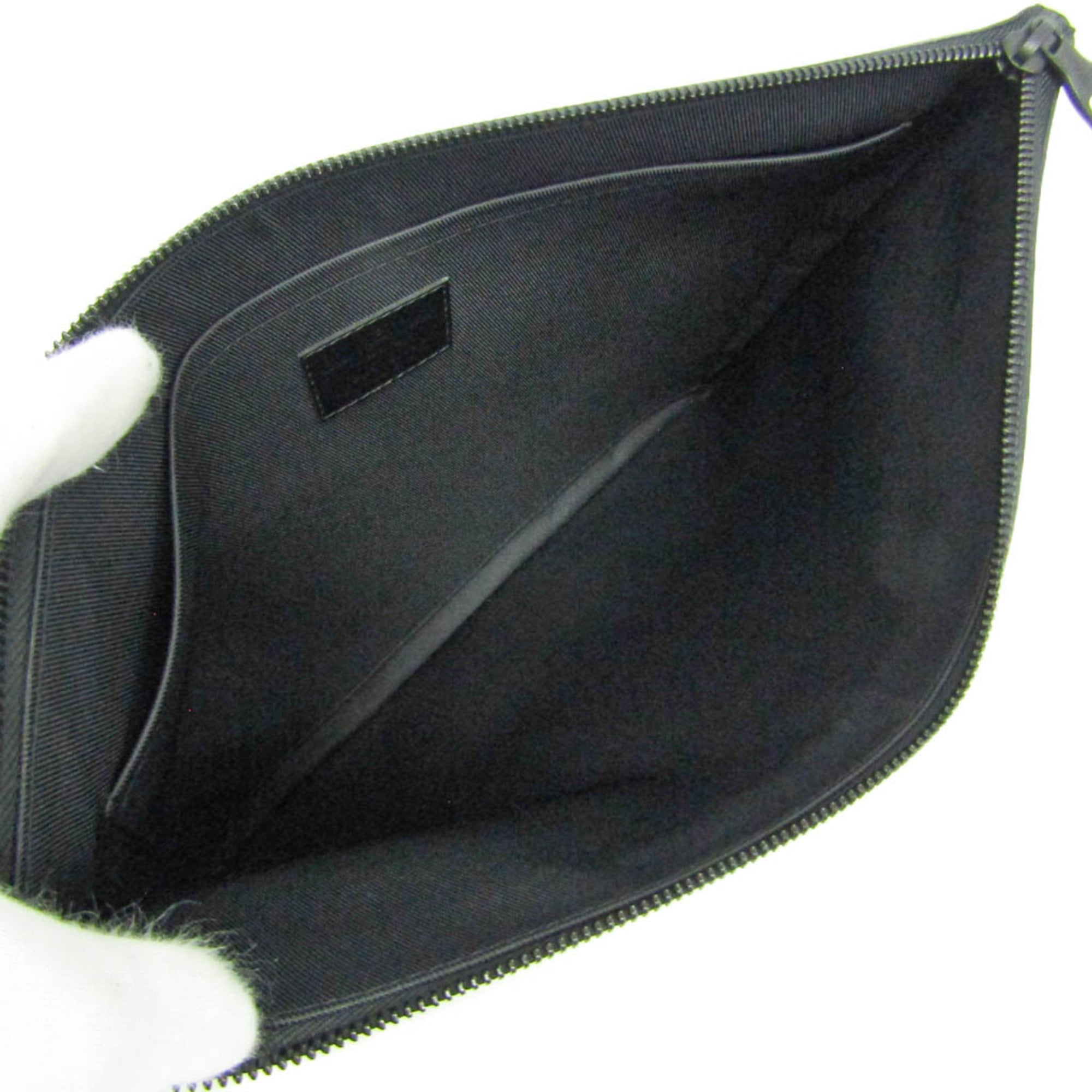 Louis Vuitton Taiga Rainbow Pochette M30347 Men,Women Clutch Bag Black,Multi-color — Like New