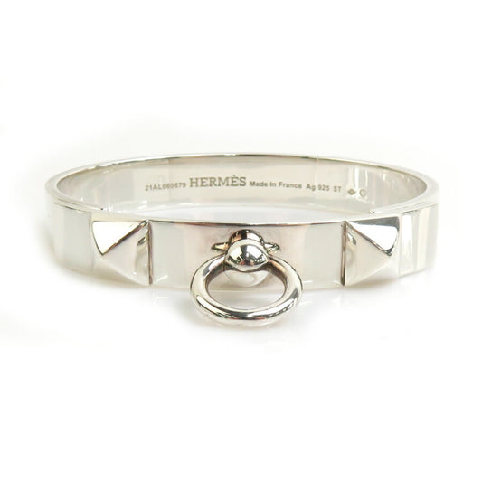 Hermes HERMES Bracelet Bangle Collier de Chien PM Silver 925 Women's 90123a