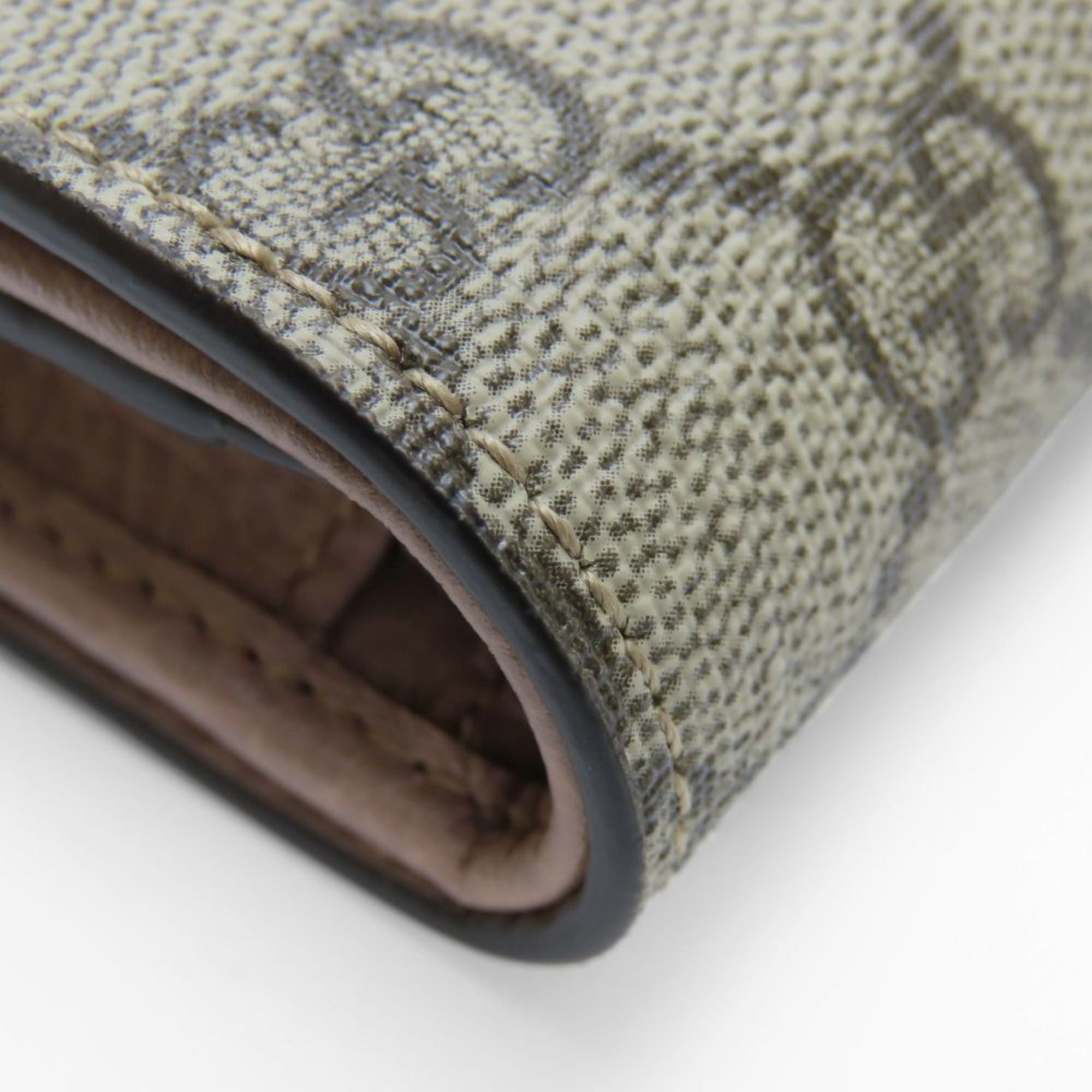 Gucci Bi-fold Wallet 658610 GG Marmont Supreme Canvas Leather Dusting Pink Beige Bi-color Compact Women's GUCCI