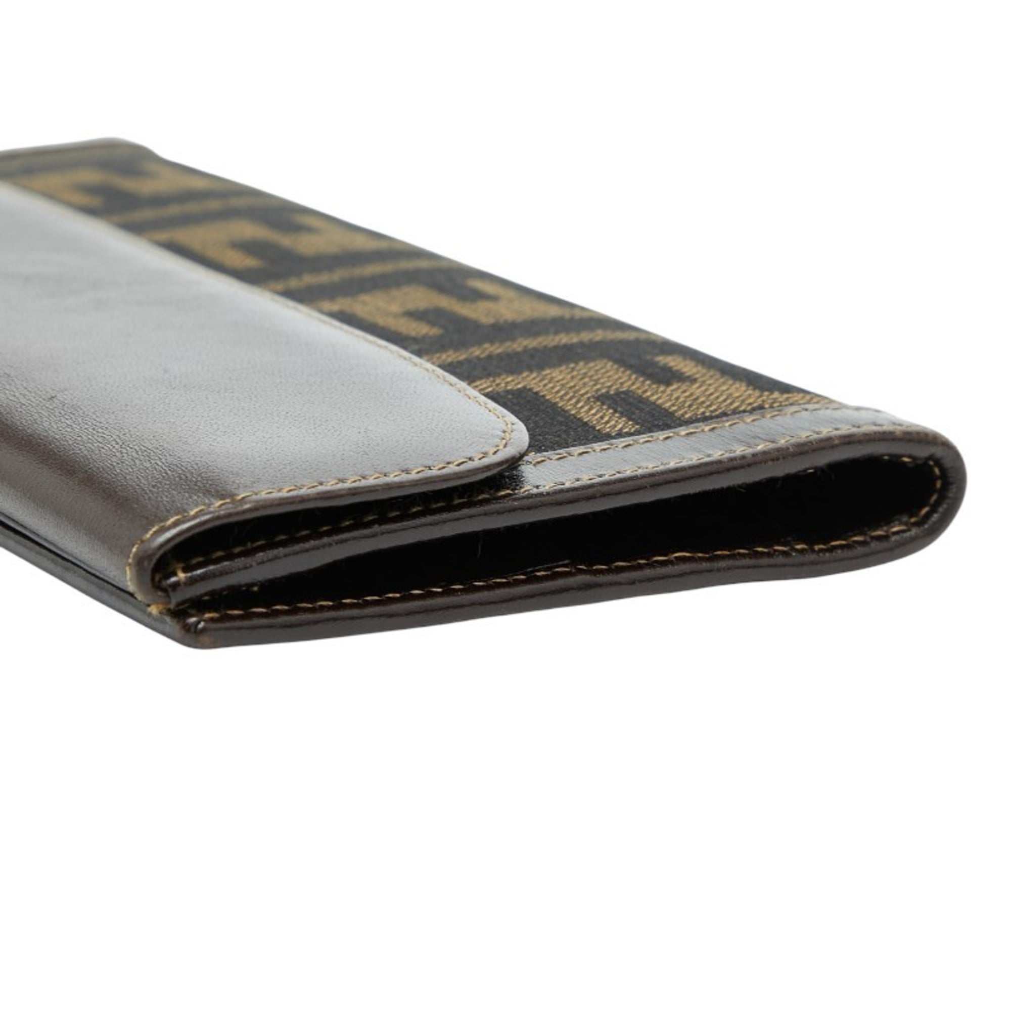 Fendi Zucca Long Wallet 2804 01339 088 Brown Canvas and Leather Women's FENDI