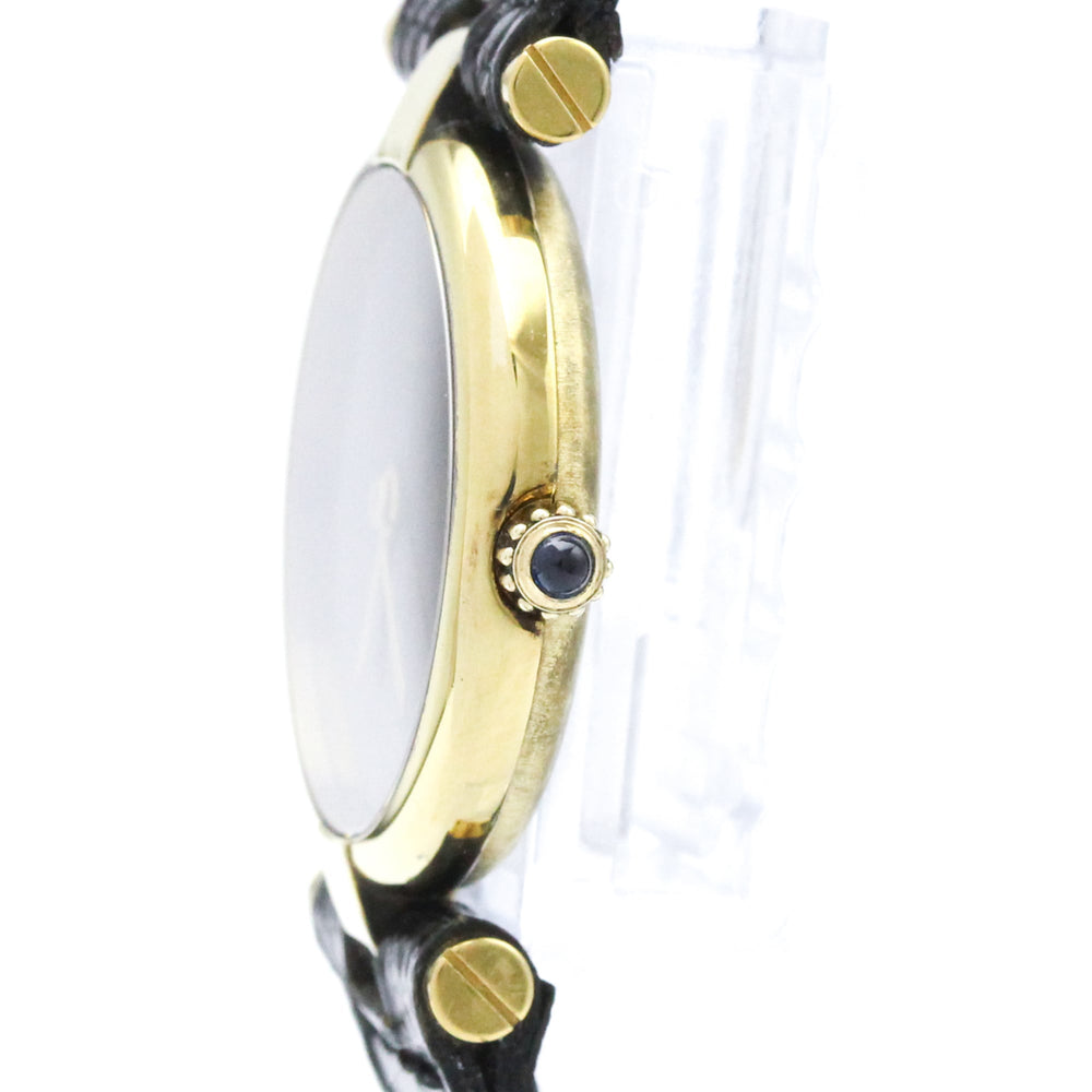 CARTIER Must Vendome Gold Plated Leather Quartz ladies Watch — Good