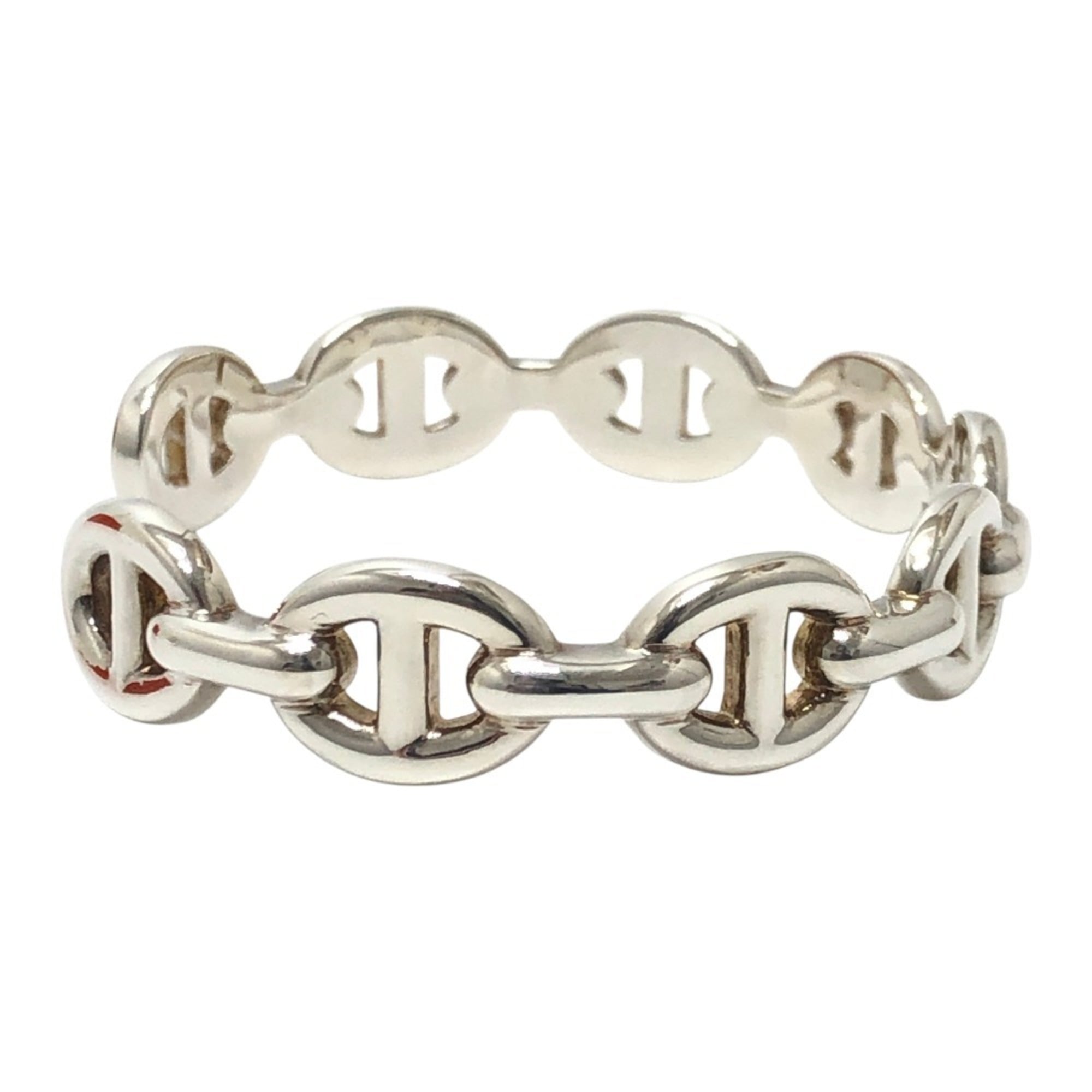 HERMES Chaine d'Ancre Enchainée SH size accessory bangle SV925 women's silver like new — Like New