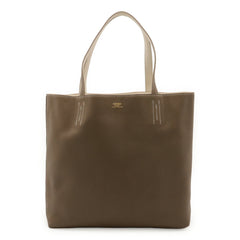HERMES Double Sens 36 Tote/Shoulder Bag, Reversible, Taurillon Clemence Etoupe Béton Leather, Z Stamp — New - Store Return