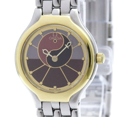 OMEGA De Ville Symbol 18K Gold Steel Quartz Ladies Watch 795.0901 Polished — Very Good