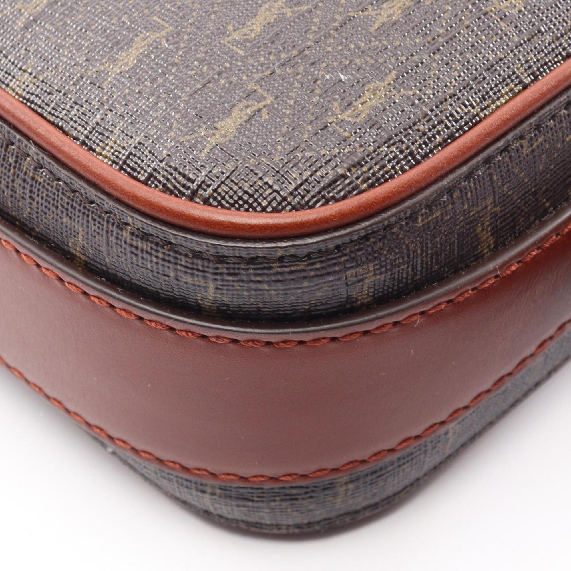 Yves Saint Laurent Saint Laurent Paris Monogram Camera Bag, Shoulder Handbag, Coated Canvas, Leather, Women's, Brown, 669957 — New - Store Return