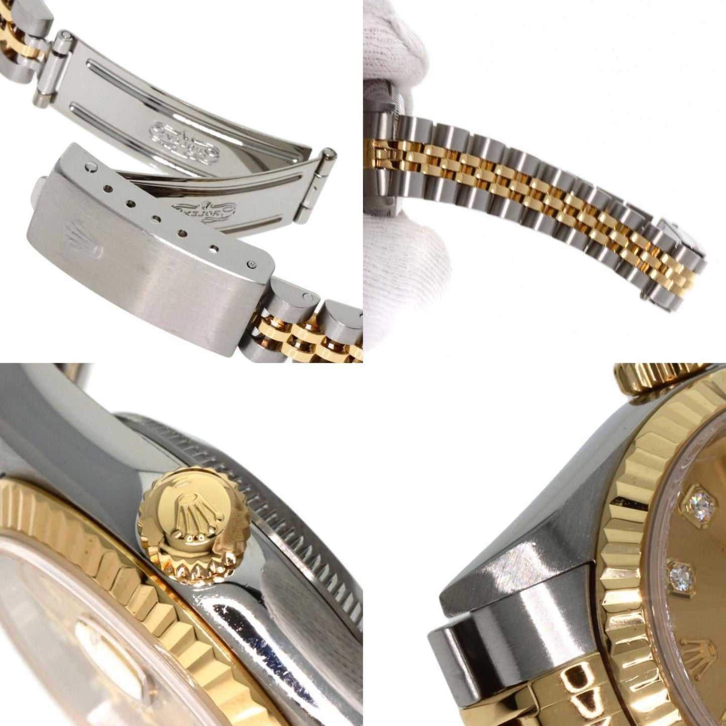 Rolex 79173G Datejust 10P Diamond Watch Stainless Steel SSxK18YG Ladies ROLEX