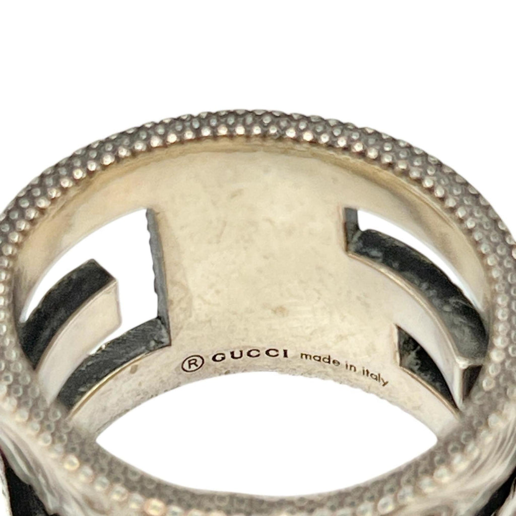 Gucci Square G Arabesque Ring in Sterling Silver for Men