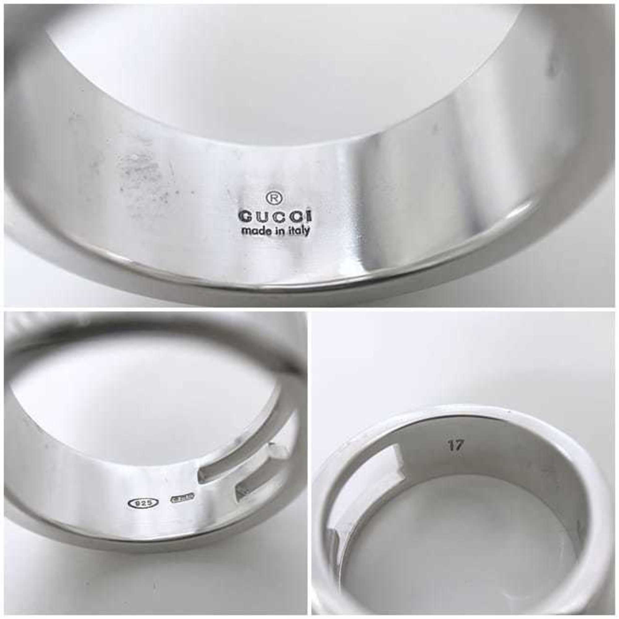 Gucci Branded Ring Silver G Cut 032661 09840 8106 ec-20394 Size 16 Ag 925 SILVER GUCCI — Like New