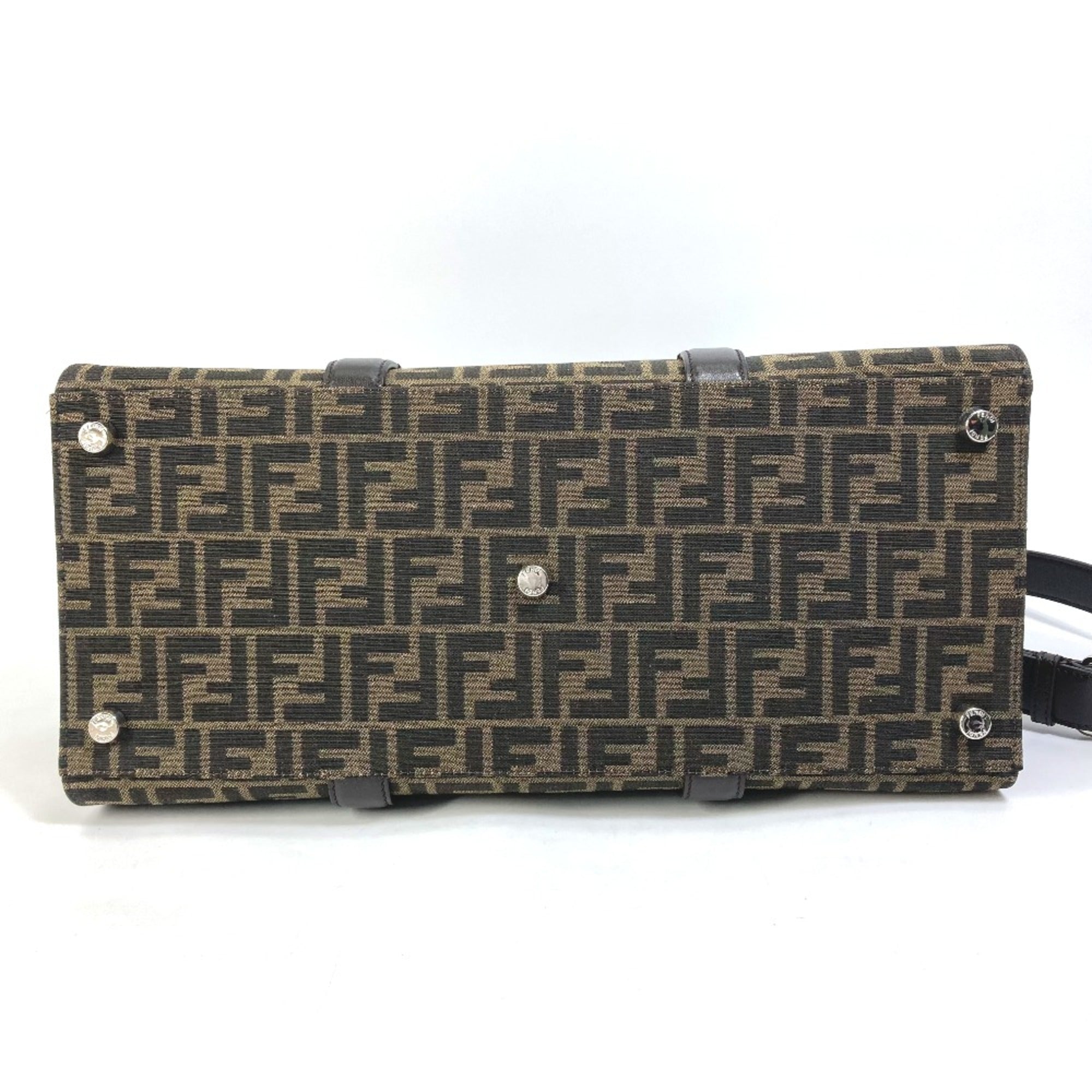 Fendi 7VA390 Crossbody 2WAY Shoulder Bag Hand Bag Tote Bag Brown Black — Like New