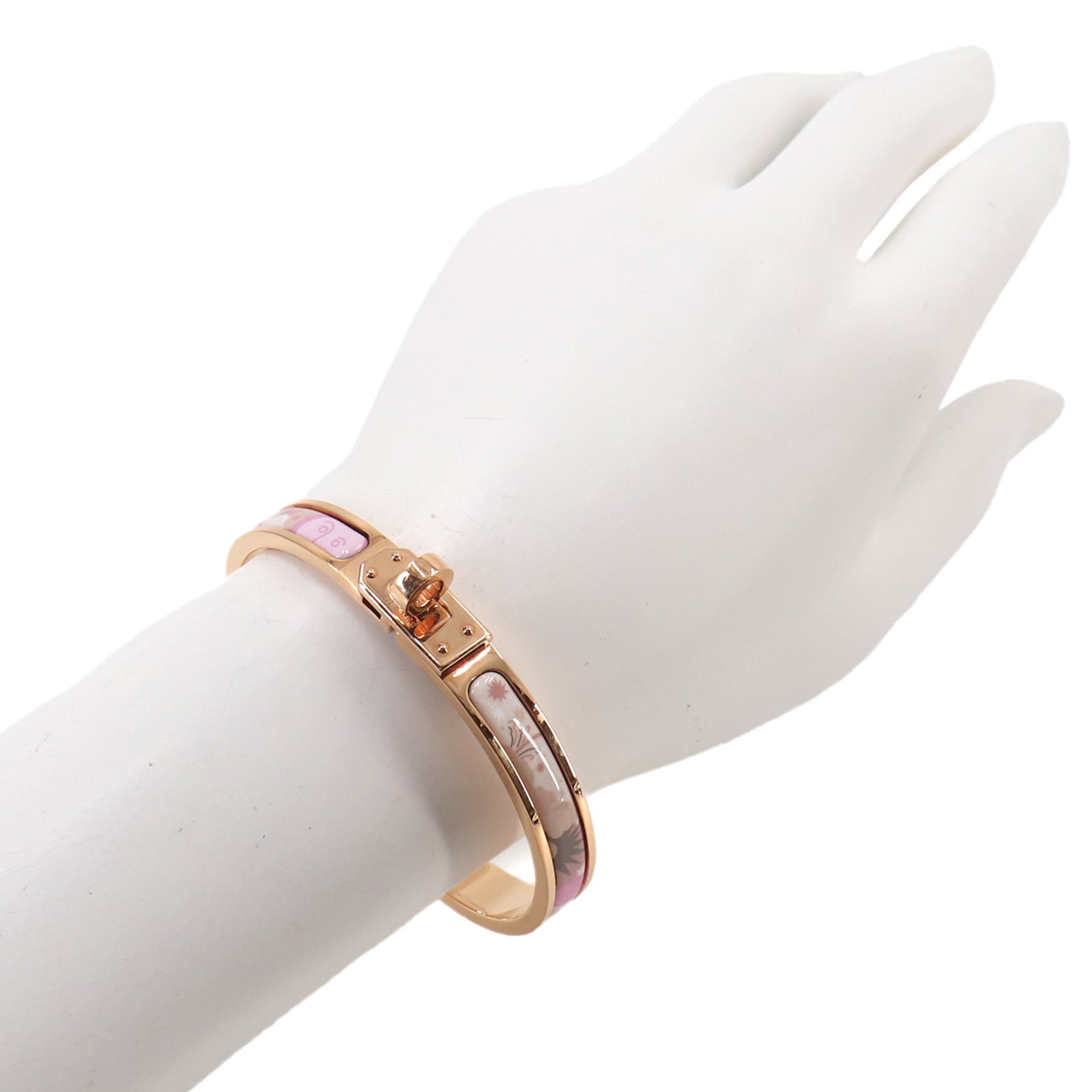 Hermes Mini Clic Kelly PM Bangle White Rose Gold (Kingdom of Helios) — New - Store Return