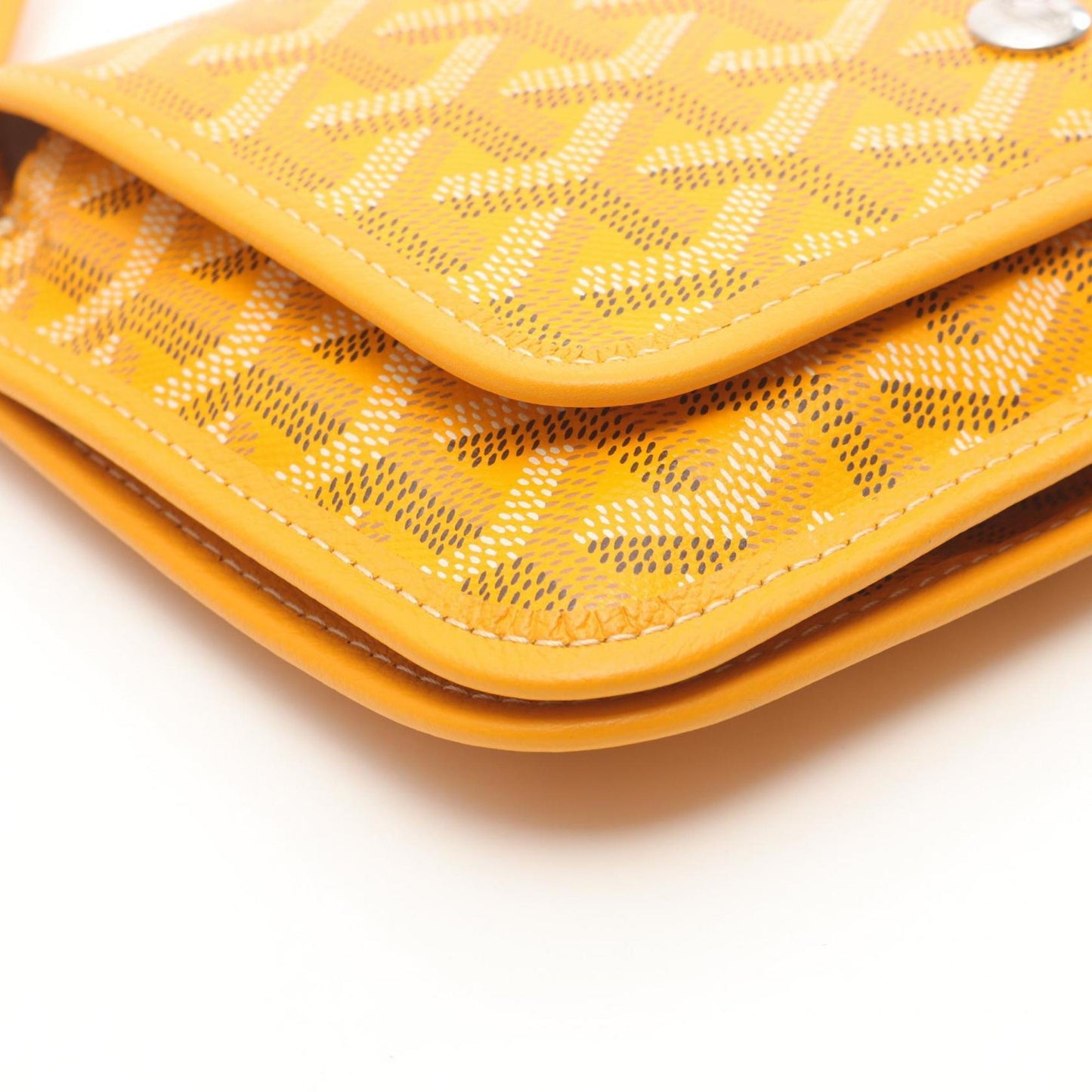 Goyard Plumet Pouch Wallet Shoulder Bag in Coated Canvas and Leather, Women's, Yellow Multicolor, PLUMETPMLTY50CL50P