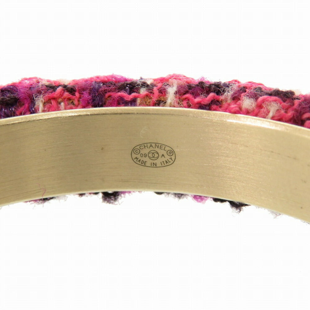Chanel Coco Mark 09A Tweed Purple/Pink Bangle 0790CHANEL — Like New