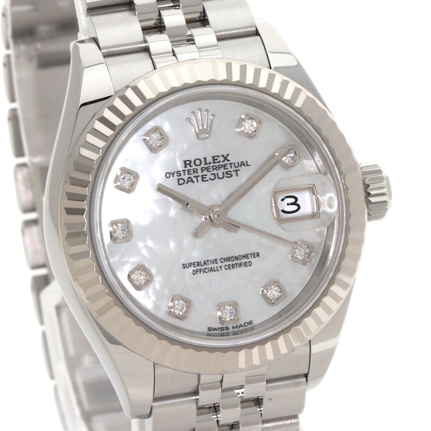 Rolex 279174NG Datejust 10-Piece Diamond Watch in Stainless Steel/SS/18K White Gold for Women