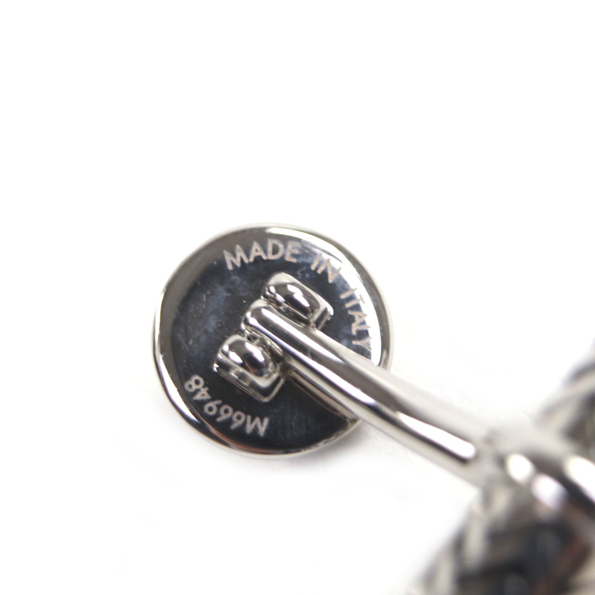 LOUIS VUITTON M66948 V-Karakoram Cufflinks, Silver, Made in Italy, Men's, Business Recommended ◎ — Like New