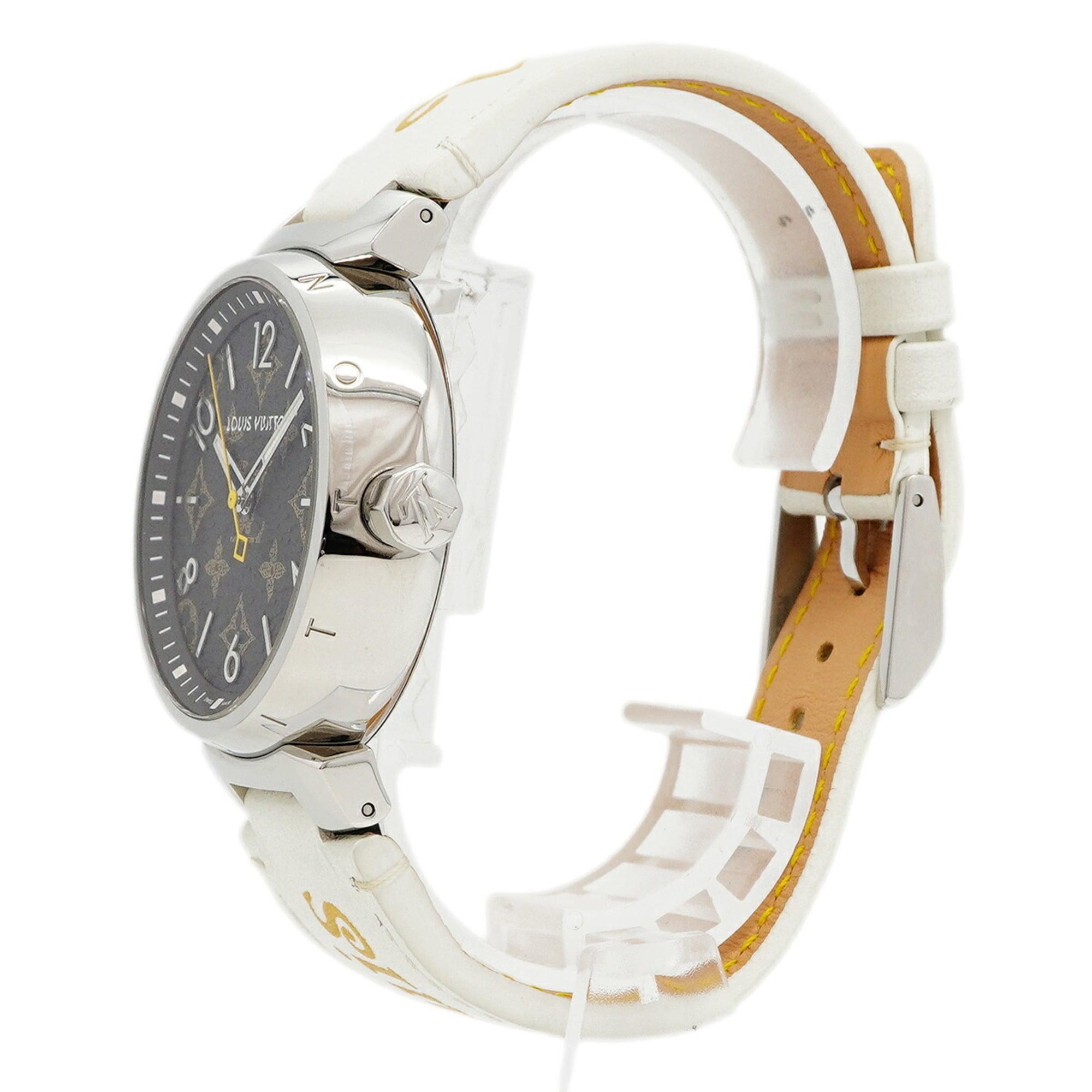 Louis Vuitton Tambour Monogram QA072Z Brown Dial Men's Watch — Very Good