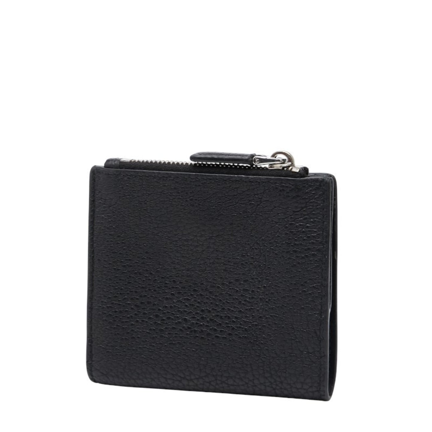 Prada Triangle Logo Plate Bifold Wallet 2ML049 Black Leather Women's PRADA