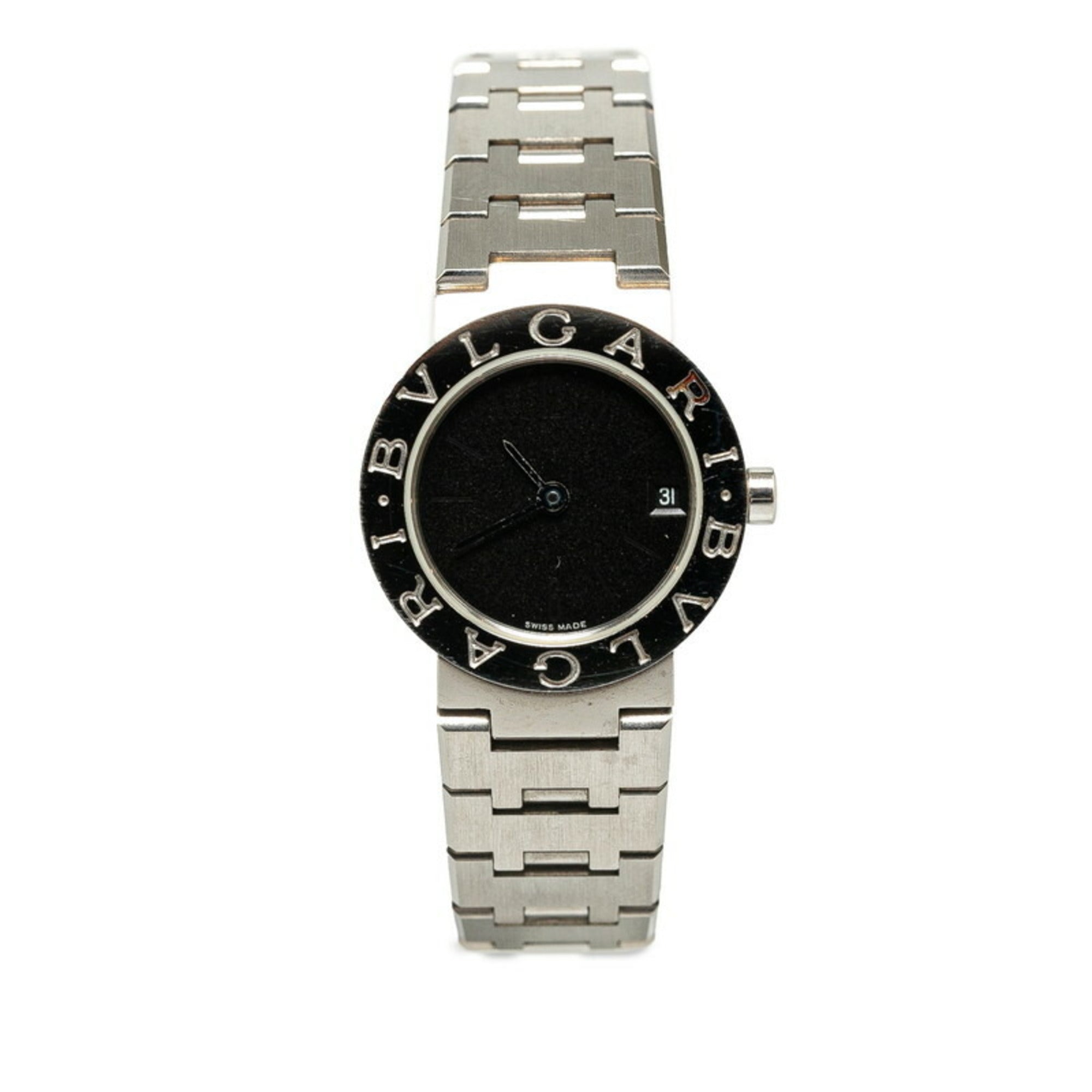 BVLGARI Watch BB23SS Quartz Black Dial Stainless Steel Women's — Good