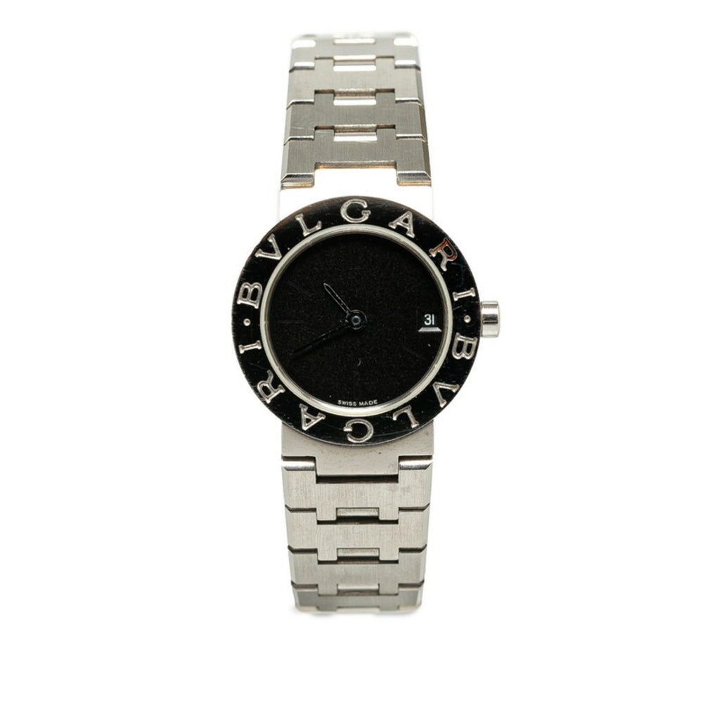 BVLGARI Watch BB23SS Quartz Black Dial Stainless Steel Women's — Good