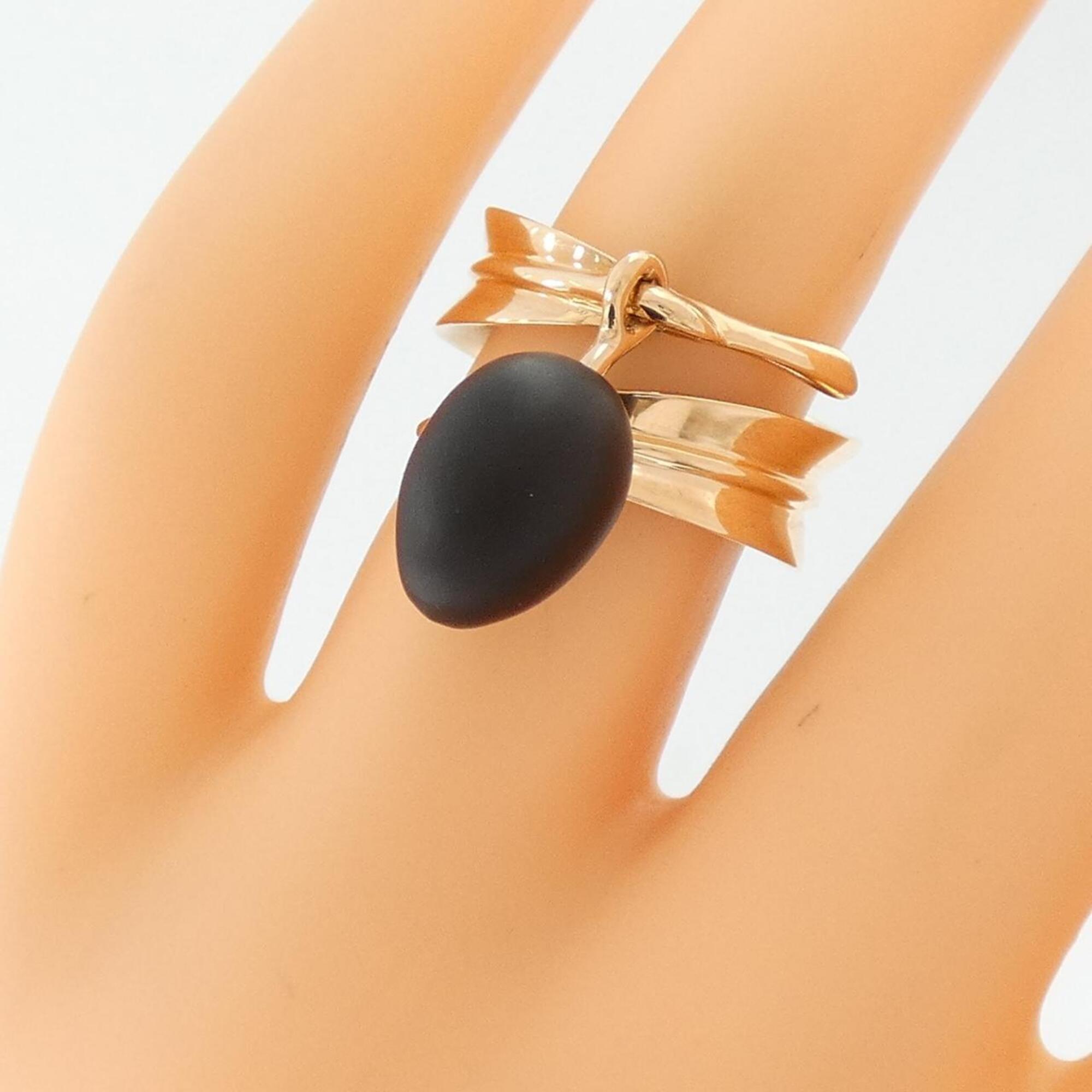 Hermes Obsidian Ring — Like New