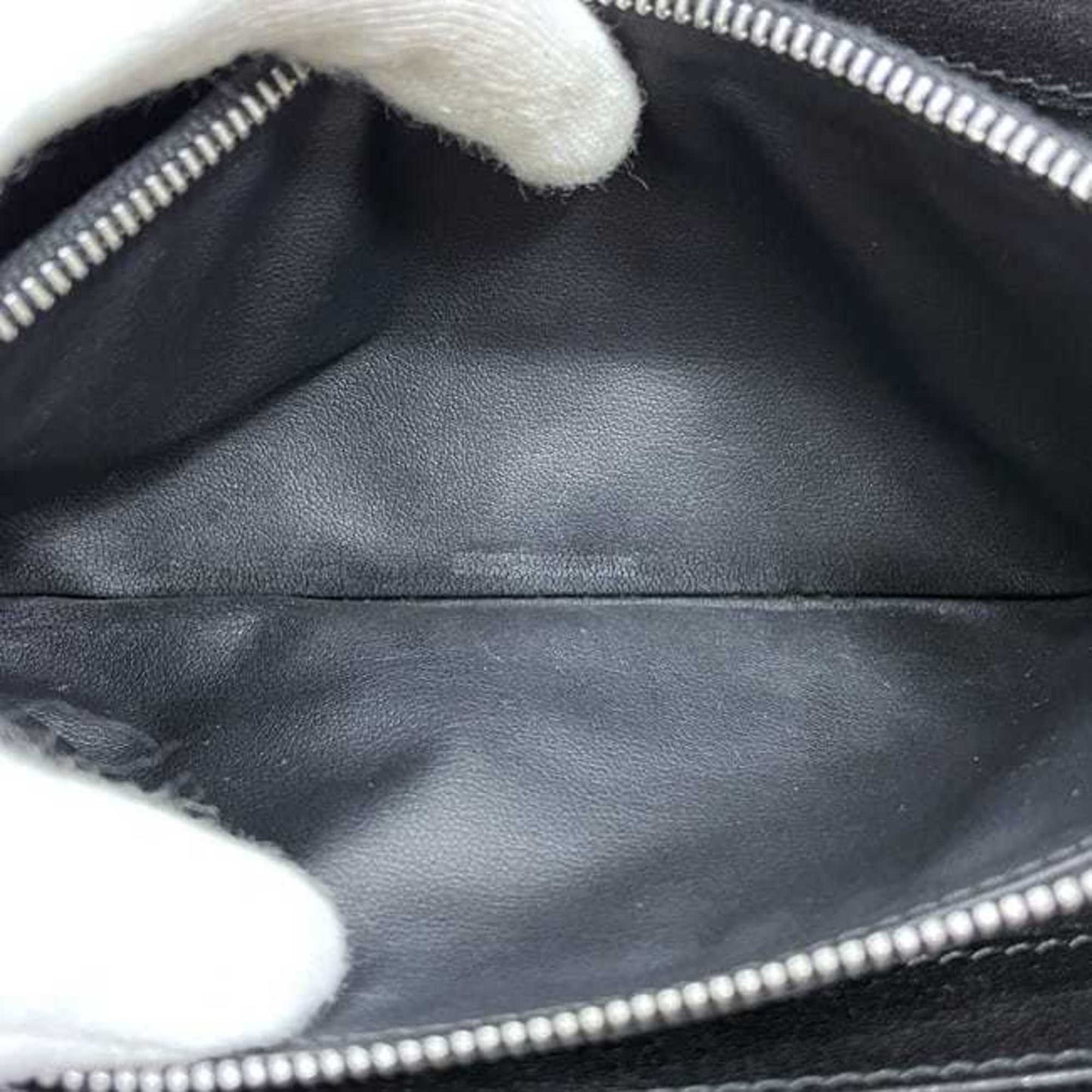 Celine bifold long wallet ec-24339 black macadam canvas leather ST 00/66 CELINE men's women's nylon stitching