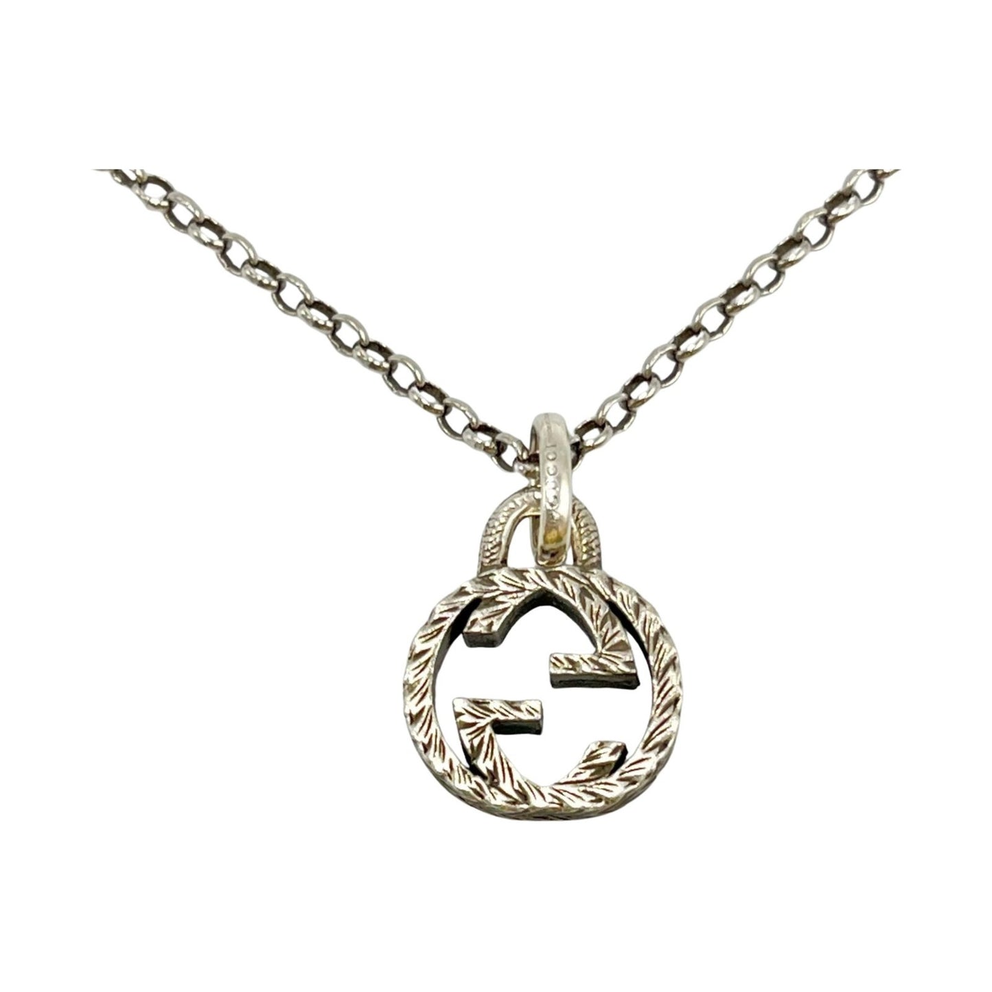 Gucci Interlocking G Necklace in Sterling Silver (925) for Men