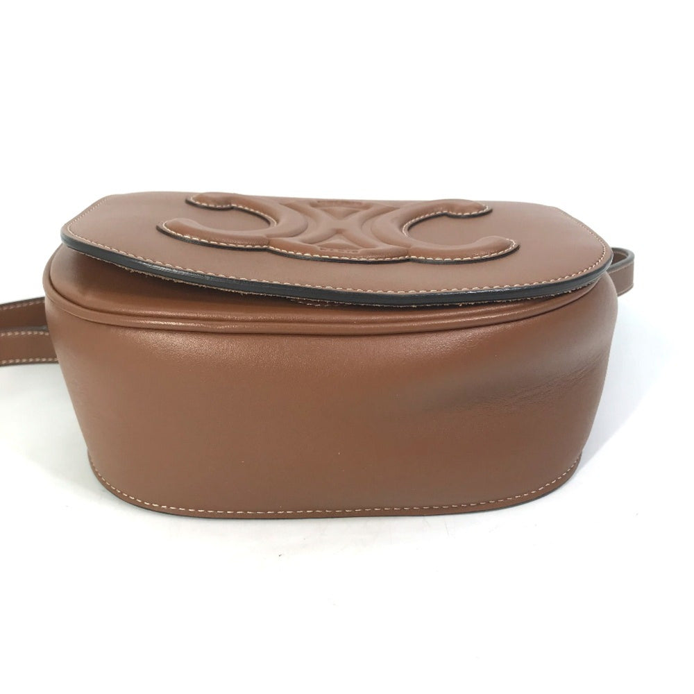 CELINE 198263DU3 Crossbody Pochette Bag Shoulder Bag Tan Brown — Like New
