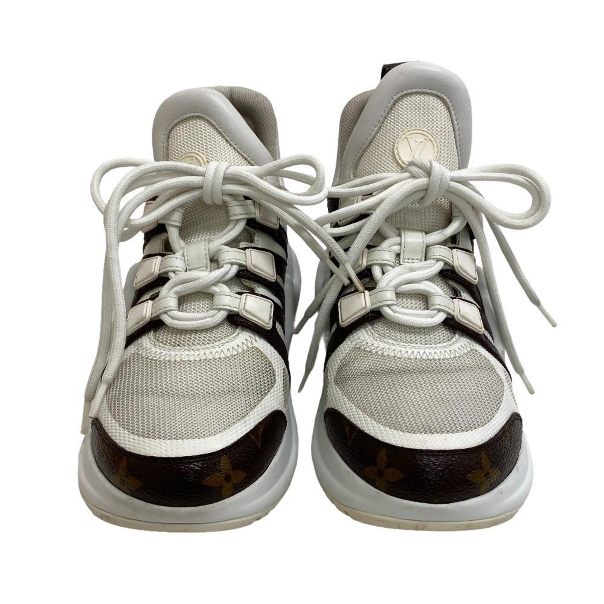LOUIS VUITTON 23cm Arclight Line Monogram Sneakers White Women's
