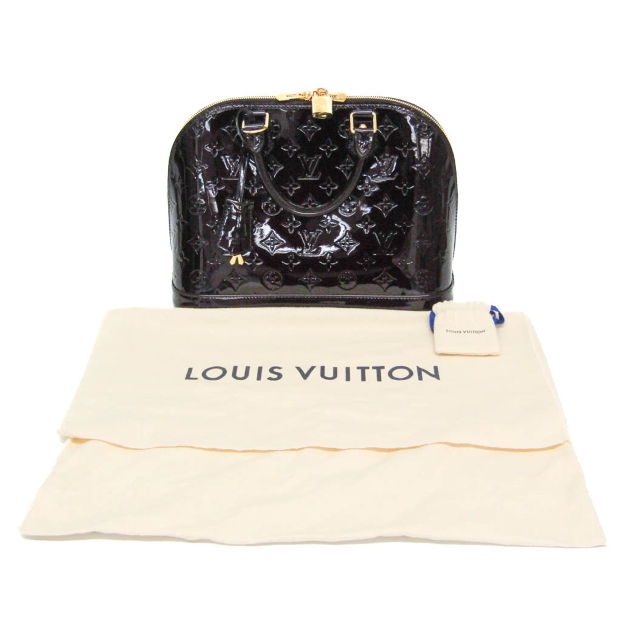 Louis Vuitton Monogram Vernis ALMA PM M91611 Women's Handbag Amarante — Like New