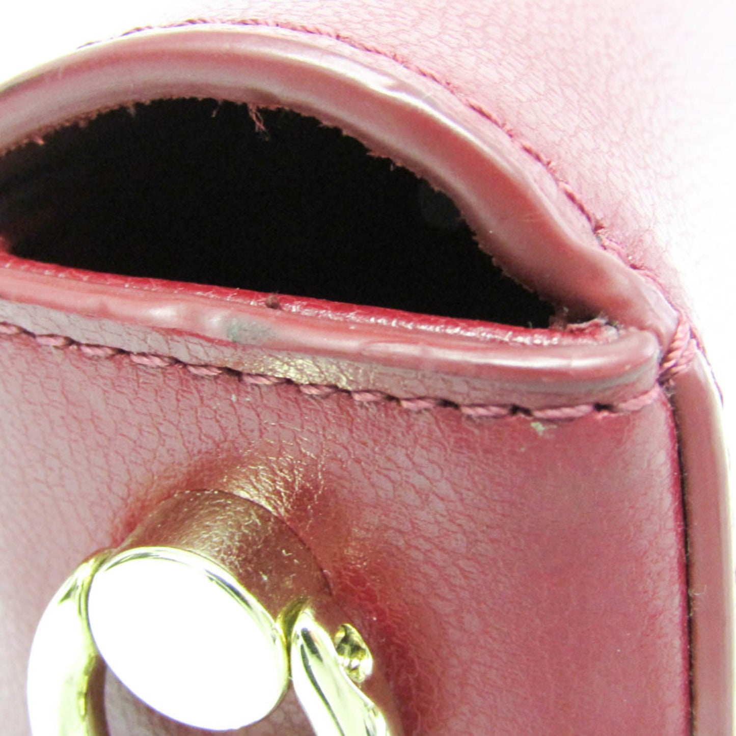 Furla Chain Women's Leather Shoulder Bag Bordeaux