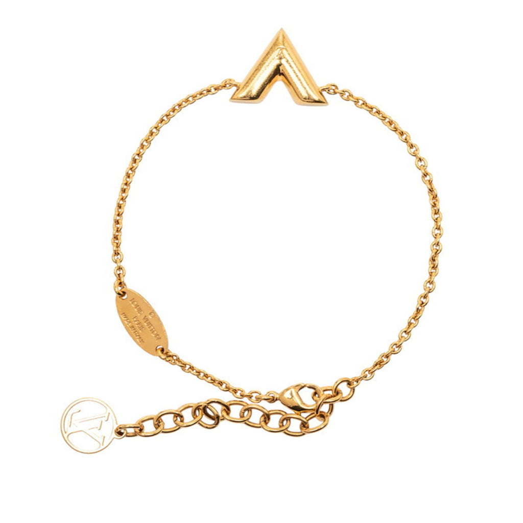 Louis Vuitton Essential V Bracelet M61084 Gold Plated Women's LOUIS VUITTON