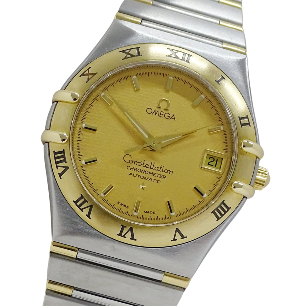 Omega Constellation 1302.10 Men's Watch, Brand Name, Date, Automatic Movement, Stainless Steel (SS), Gold (YG), Half Bar — Good