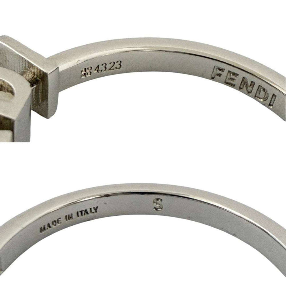 Fendi Men's Logo Ring, Size 19, Small, Silver — New - Store Return