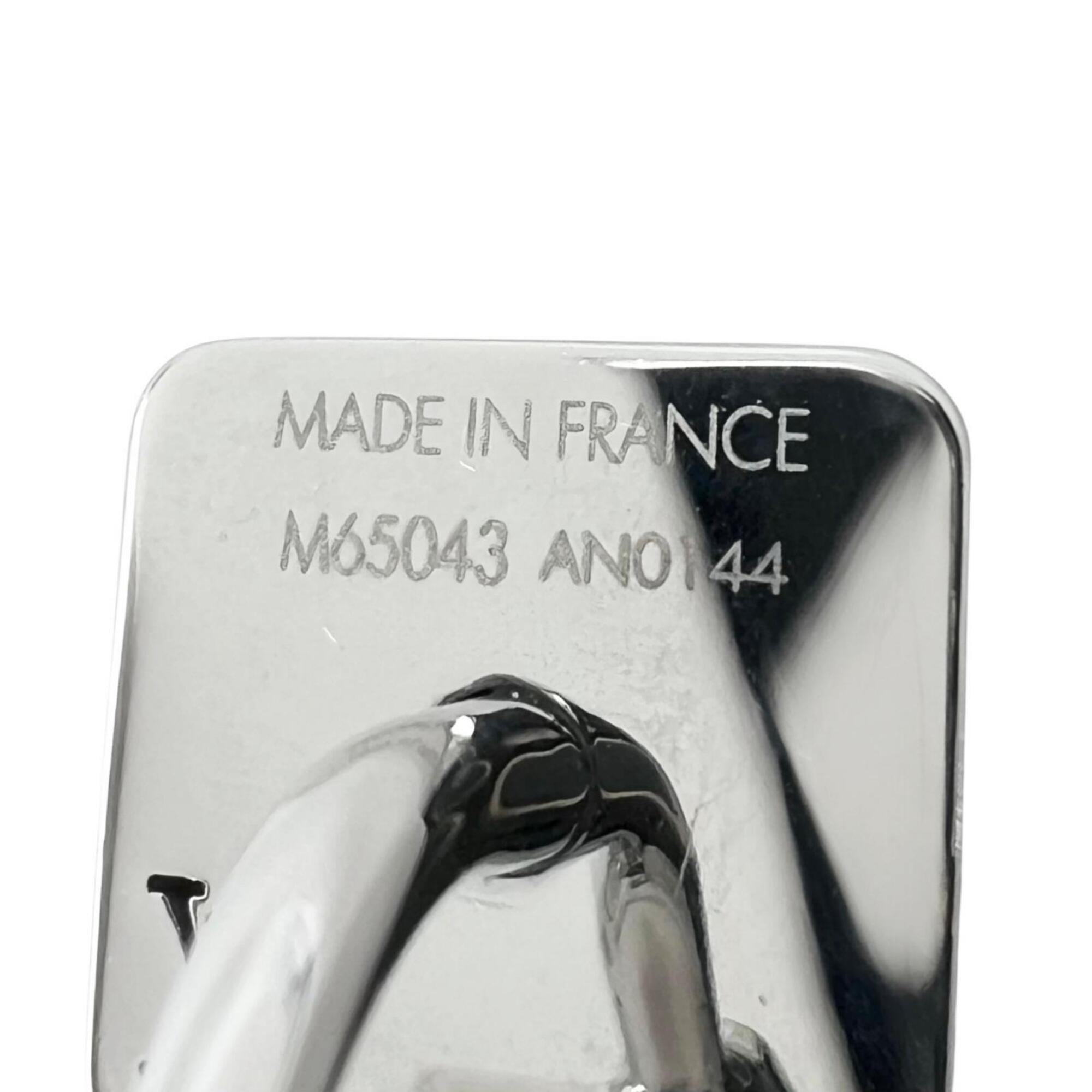 LOUIS VUITTON M65043 Bouton de Manchette Champs-Élysées Cufflinks, Silver, Made in France, Men's — Like New