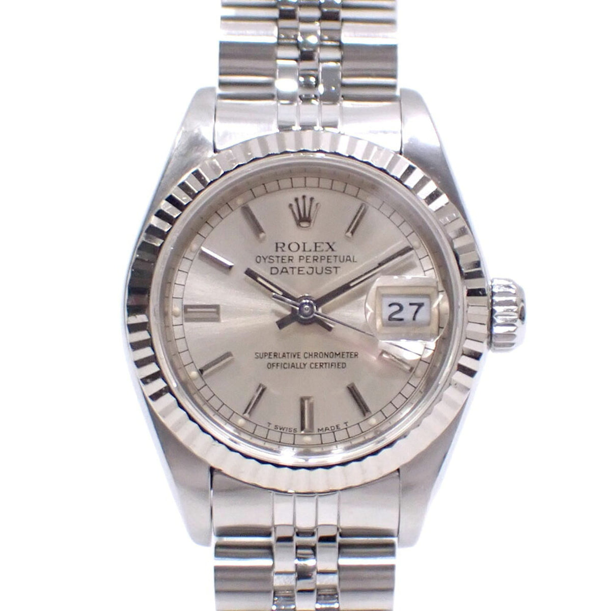 Rolex Datejust Ladies' Watch 69174 Automatic, R-serial number, circa 1988, Stainless Steel & White Gold, Automatic Winding, Silver Dial, C2249641 — Good