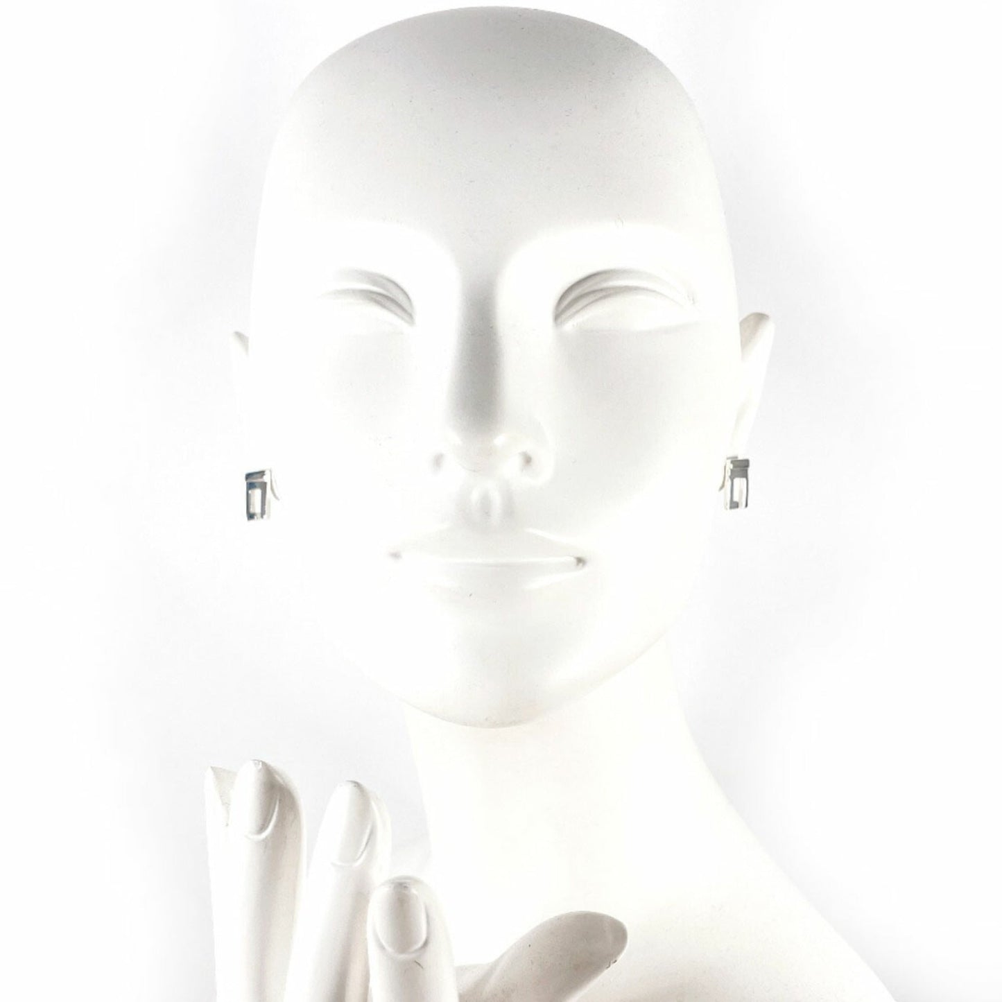 GUCCI G earrings in 925 silver, unisex