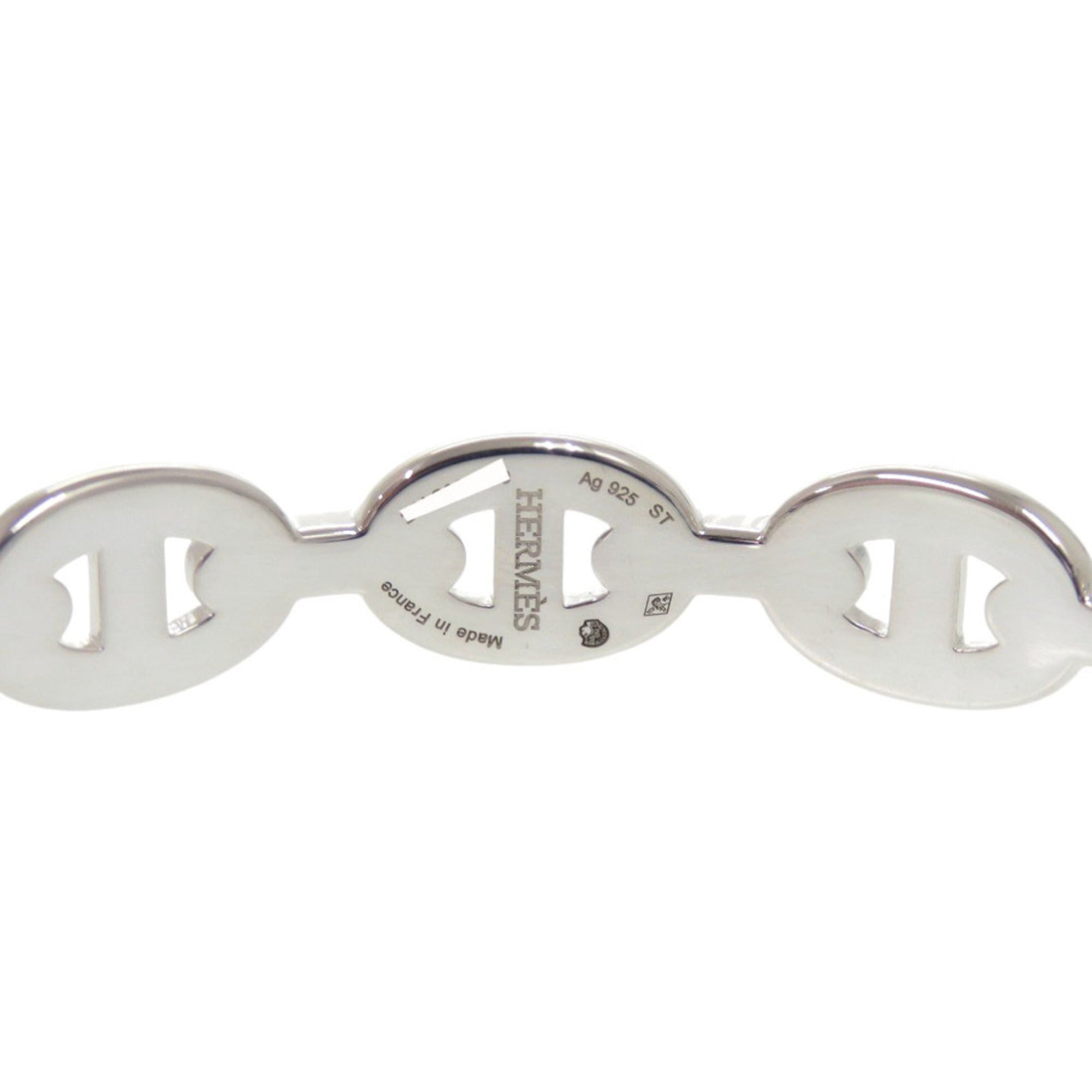 Hermes Chaine d'Ancre Enchainée Bangle ST Sterling Silver 925 1342HERMES — Like New
