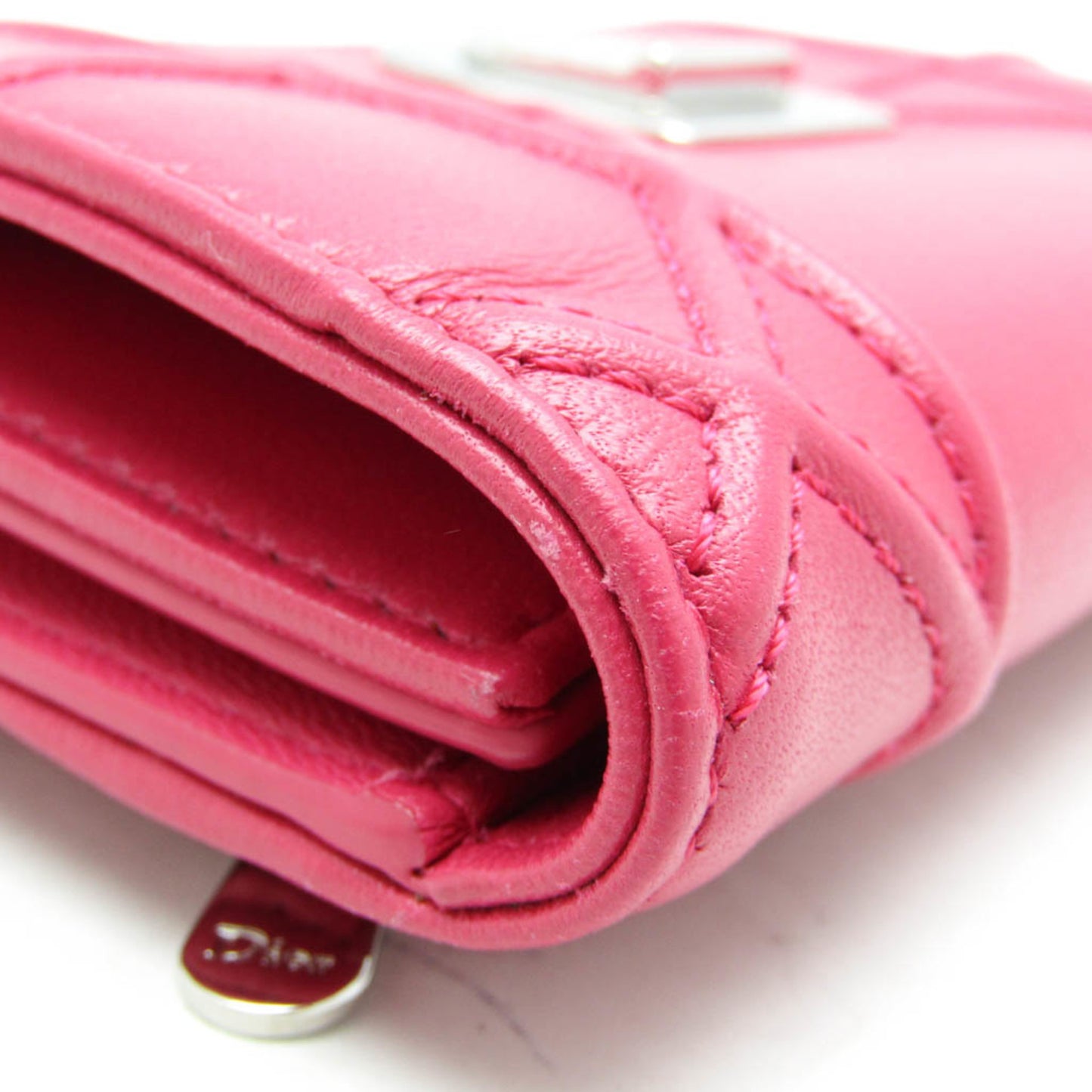 Christian Dior DIORAMA S0617PNAG Women's Leather Wallet (tri-fold) Pink