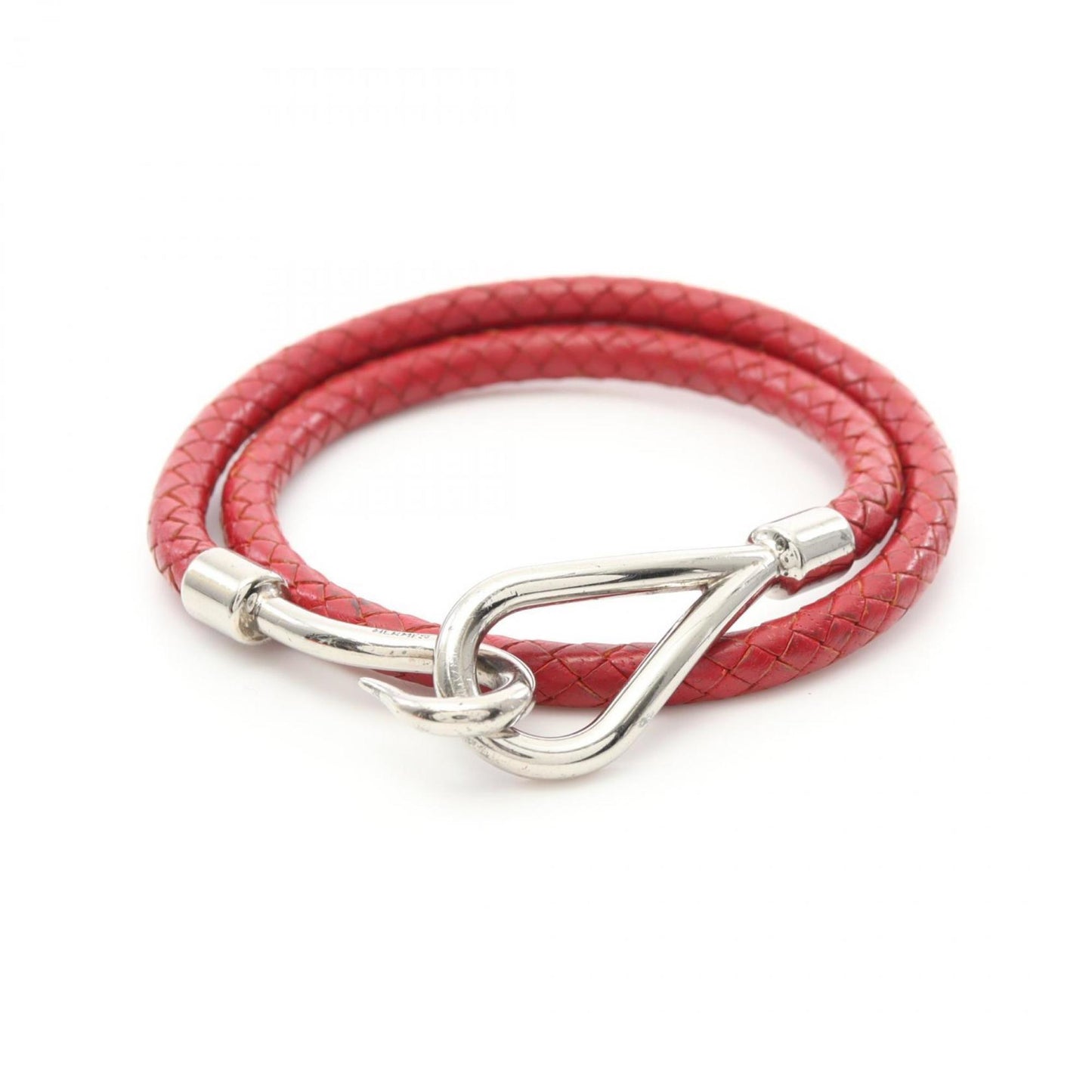 Hermes Hermès Jumbo Choker Bracelet, Leather, Women's, Red