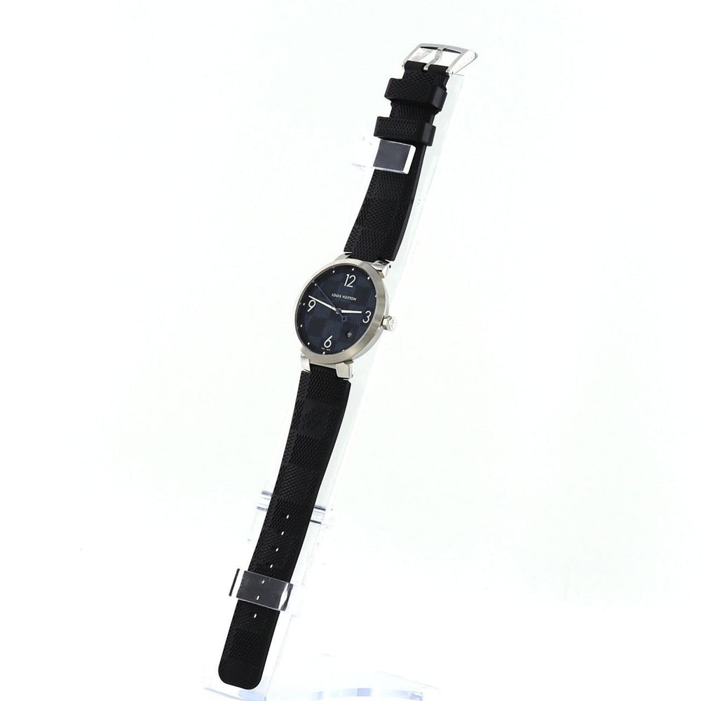 Louis Vuitton Tambour Slim Damier QA026 SS Quartz Watch — Good
