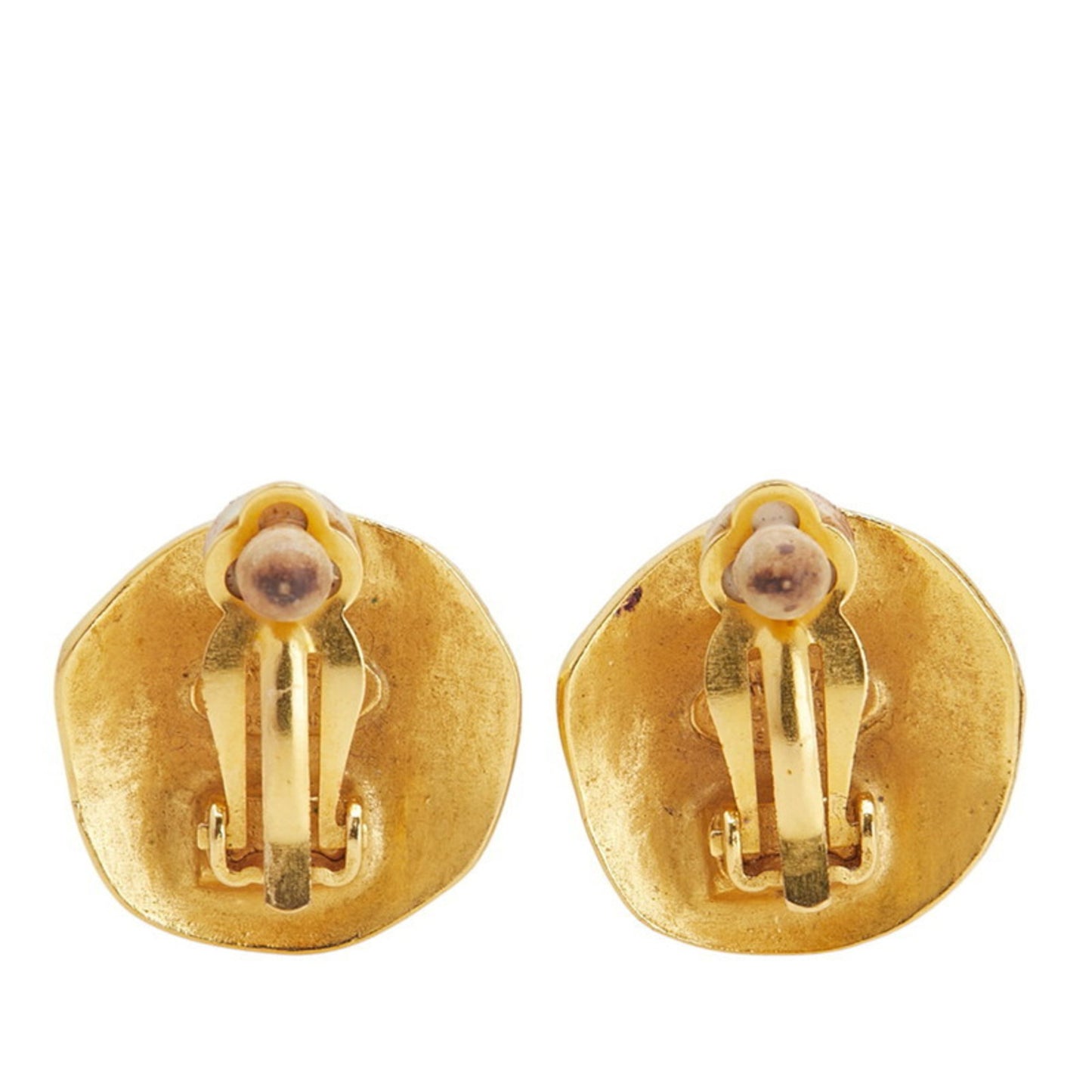 Vintage Chanel Coco Mark Earrings, Gold Plated, Women's, CHANEL
