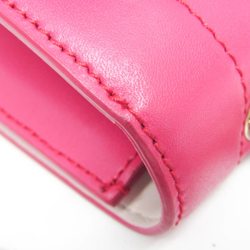 Salvatore Ferragamo Vara Ribbon New Bianco FZ-21 G 877 Women's Leather Shoulder Bag Pink