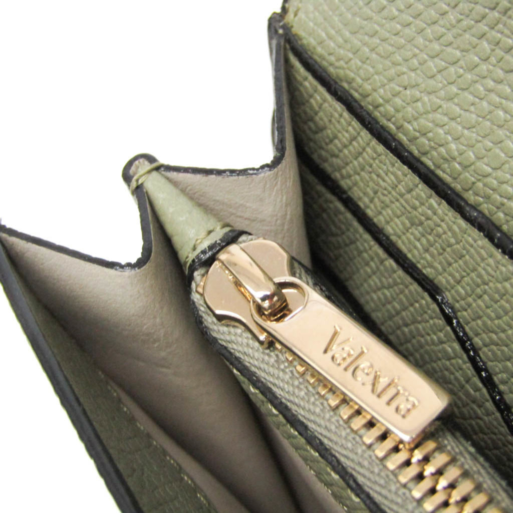 Valextra Women's Leather Long Wallet (bi-fold) Green