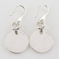 Gucci GUCCI Trademark Earrings Logo Round Silver 925 Approx. 12.1g Women's — Like New