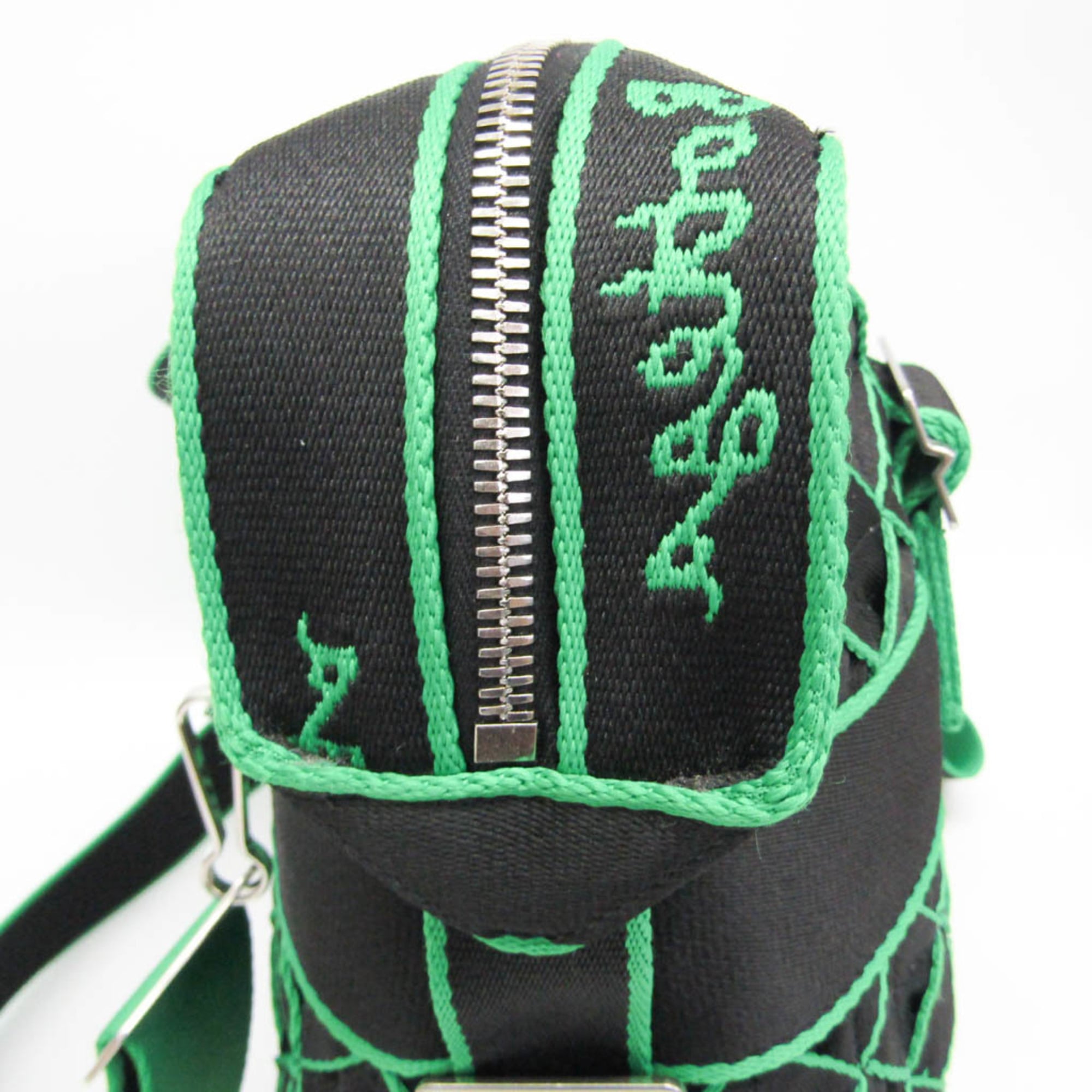 Bottega Veneta Lightweight Webbing Intrecciato 679970 Men's Polyamide Boston Bag,Shoulder Bag Black,Green — Like New
