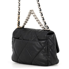 Chanel Chain Shoulder Bag CHANEL19 Flap Coco Mark Lambskin AS1160 CHANEL Black 19 Handbag Women's — Like New
