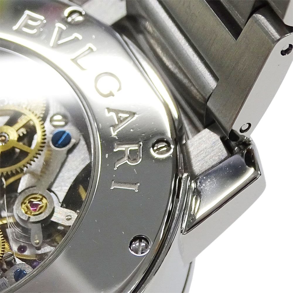 Bulgari BVLGARI Men's Watch, Brand: Chronograph Automatic AT Stainless Steel SS BB41SCH Silver Black — Good