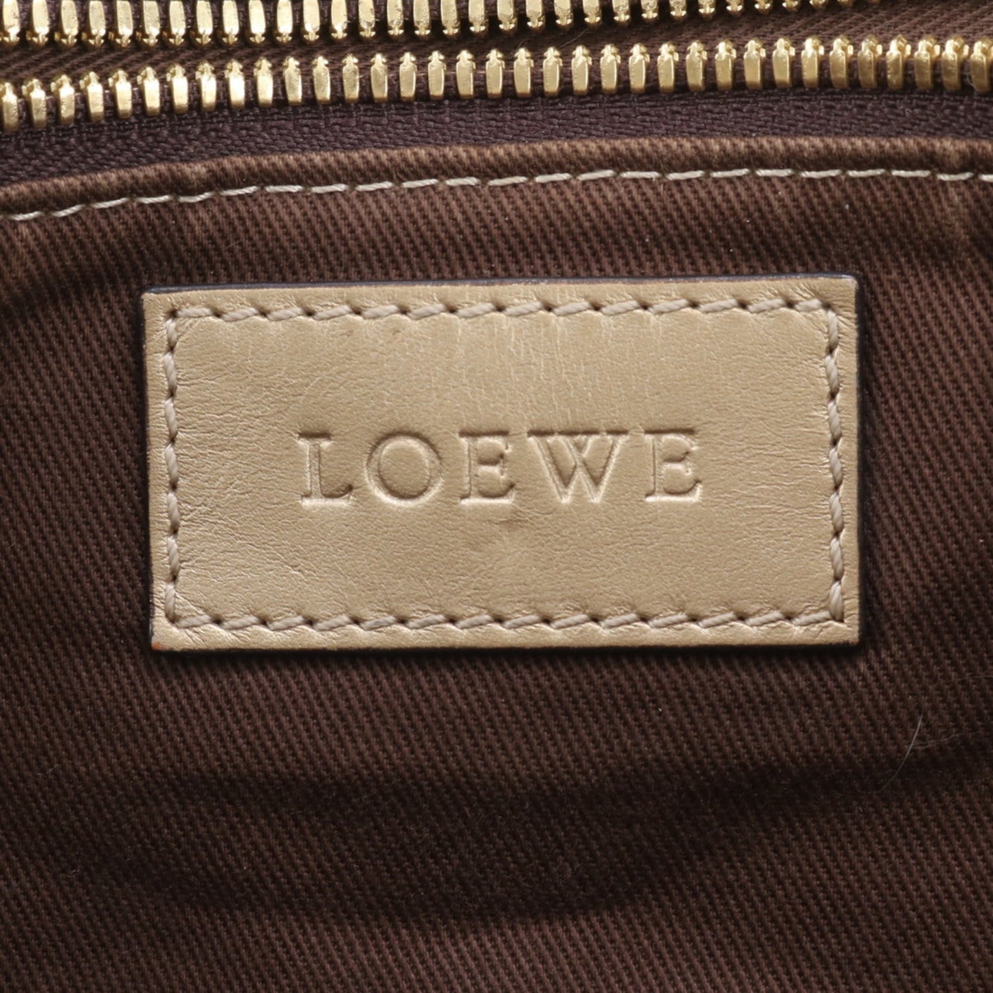 Loewe Anagram 340712 Bolso Leather Tote Bag, Shoulder/Handbag, Beige, Women's